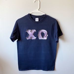 Chi Omega Stitched Letter T-Shirt
